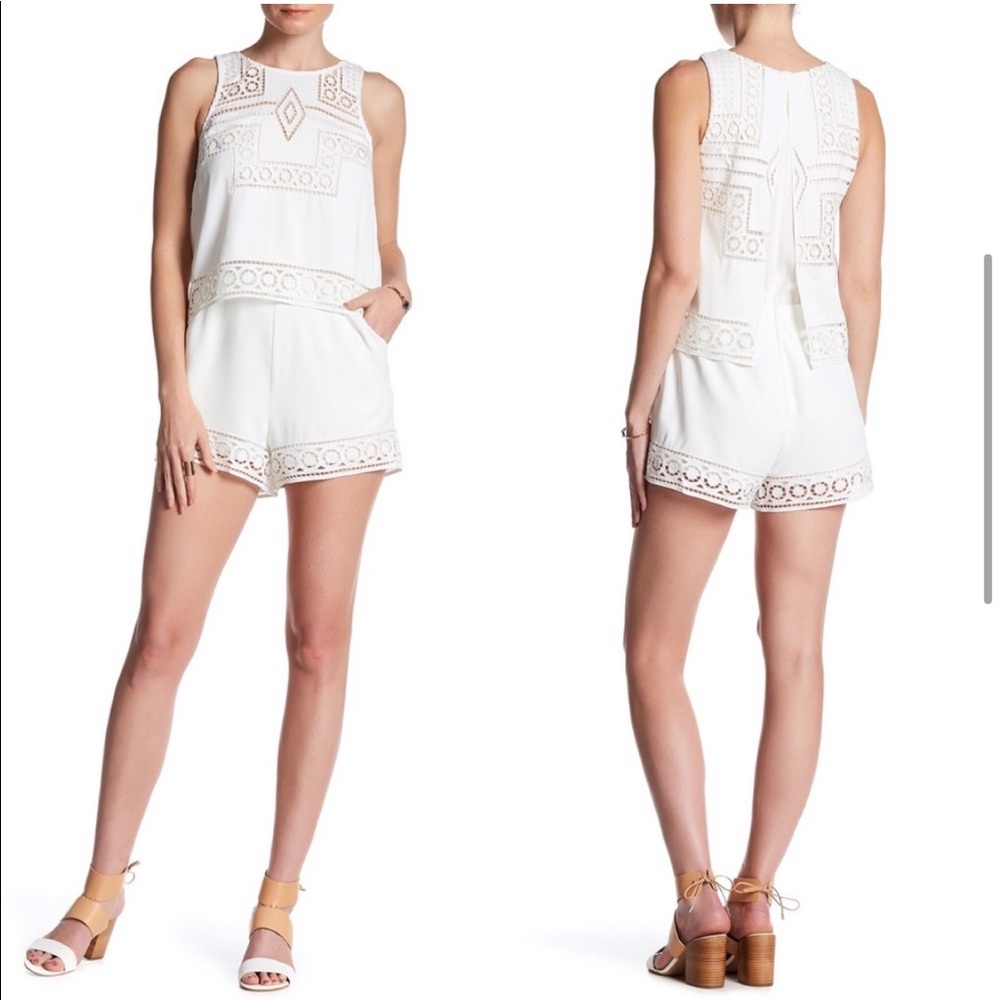 Parker- white cutout romper. Size XS